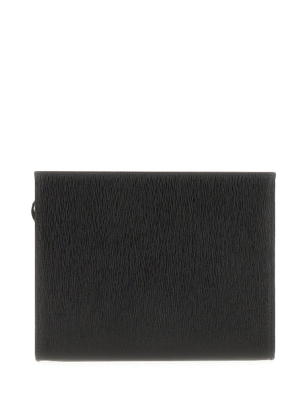 Gancini Logo Plaque Clutch Bag