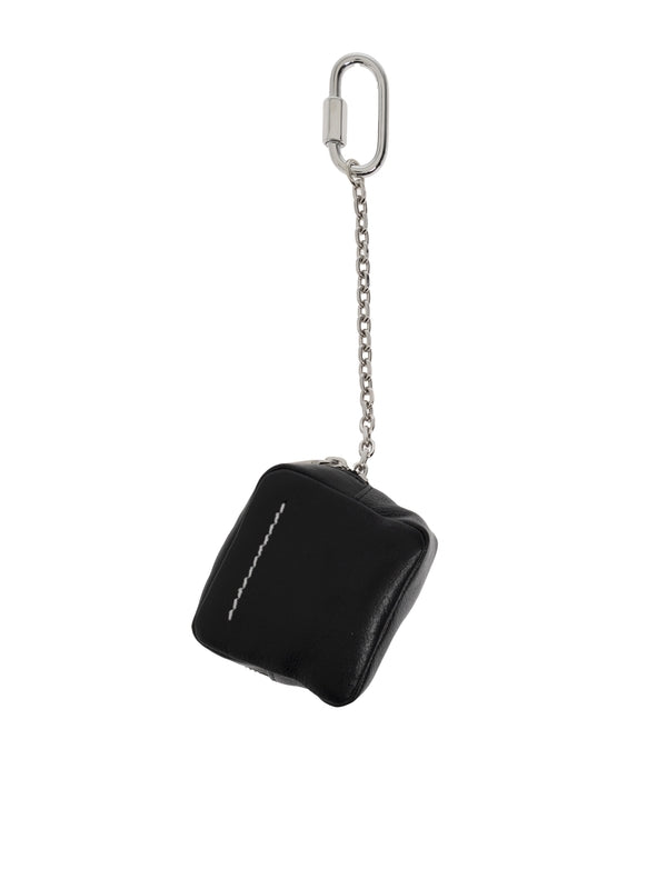 Number Logo Leather Pouch Keyring