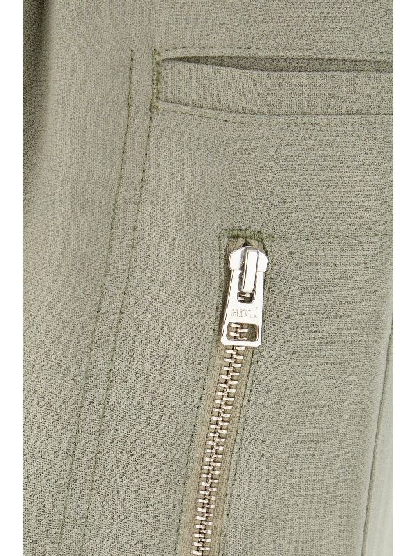 Zipper Detail High Waist Pants