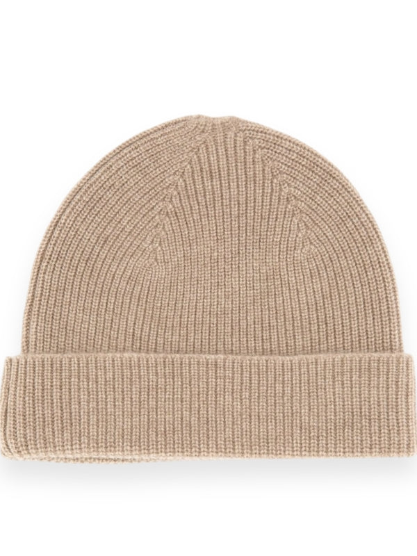 Turn-Up Cashmere Beanie