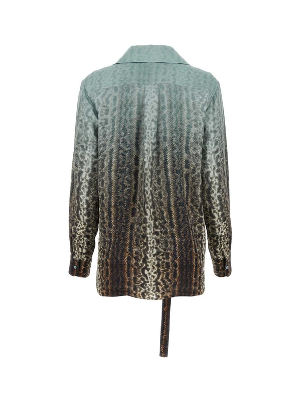 Animal Print Silk Shirt