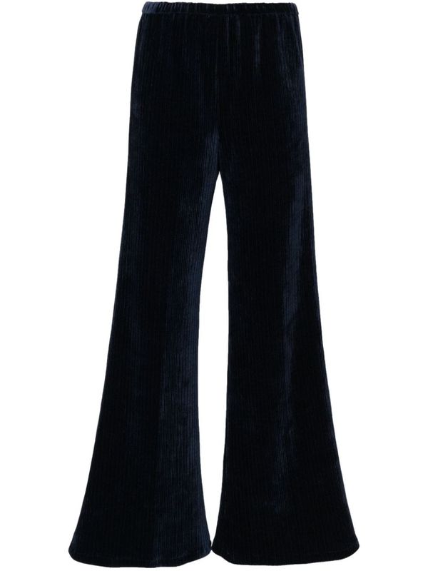 Velvet Banded Flare Pants