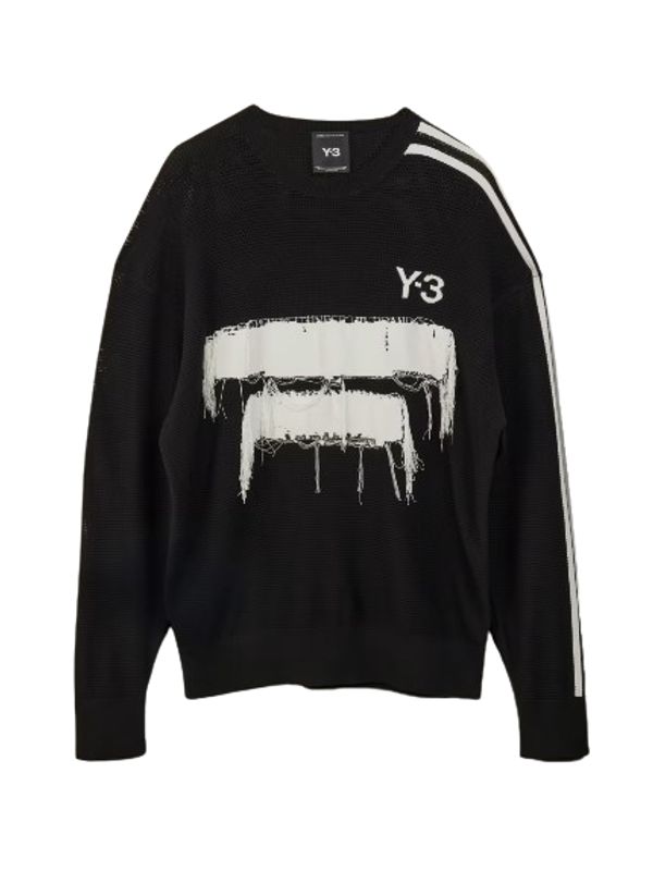 Logo Crewneck Mesh Longsleeve Top