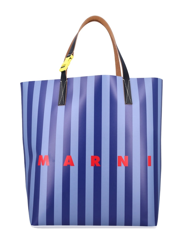 Striped Tribeca shopping bag Tote Bags