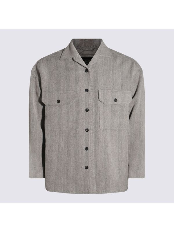 Double Pocket Linen Wool Shirt