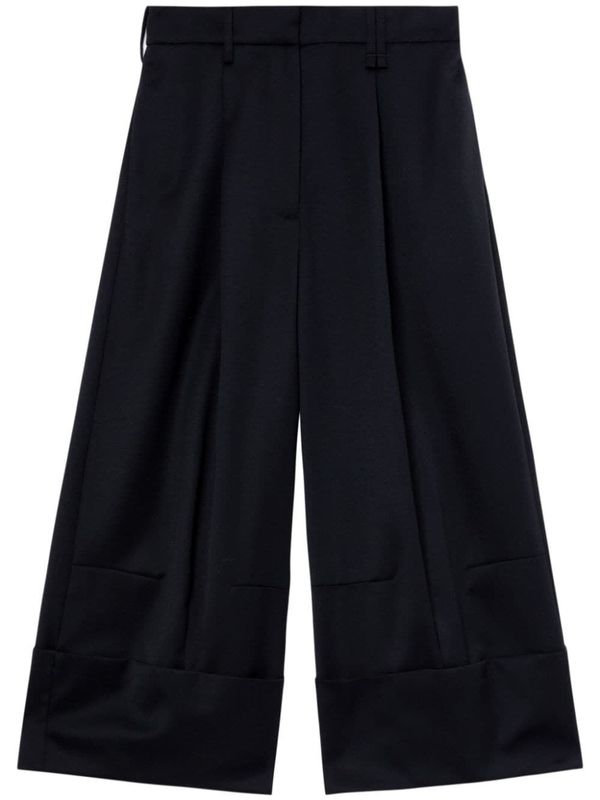 Wool Blend Cropped Pants