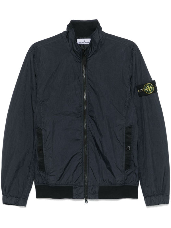 Wappen Patch High-neck Nylon Zip-up Jacket