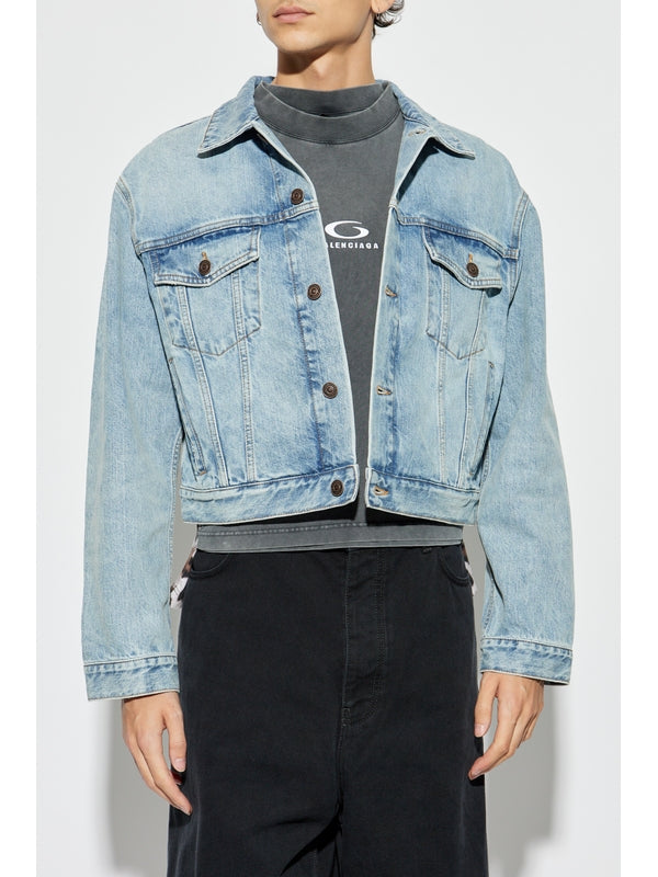 Back Logo Patch Denim Jacket