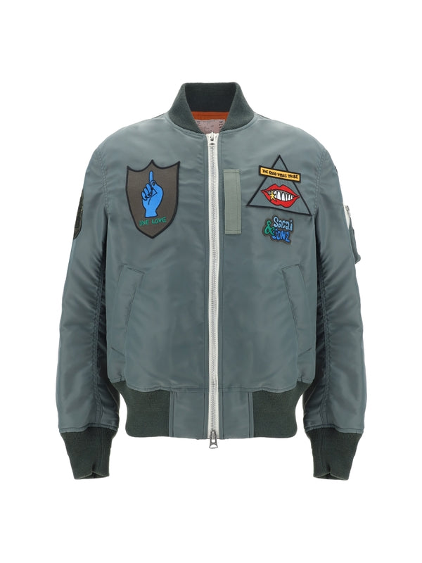 Wappen Patch Nylon Bomber Jacket