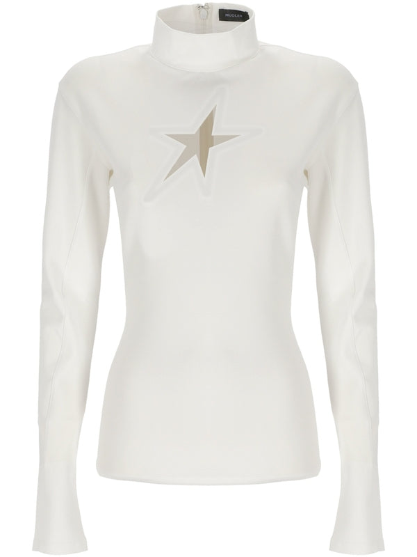 Cutout Detail Long-Sleeve Top