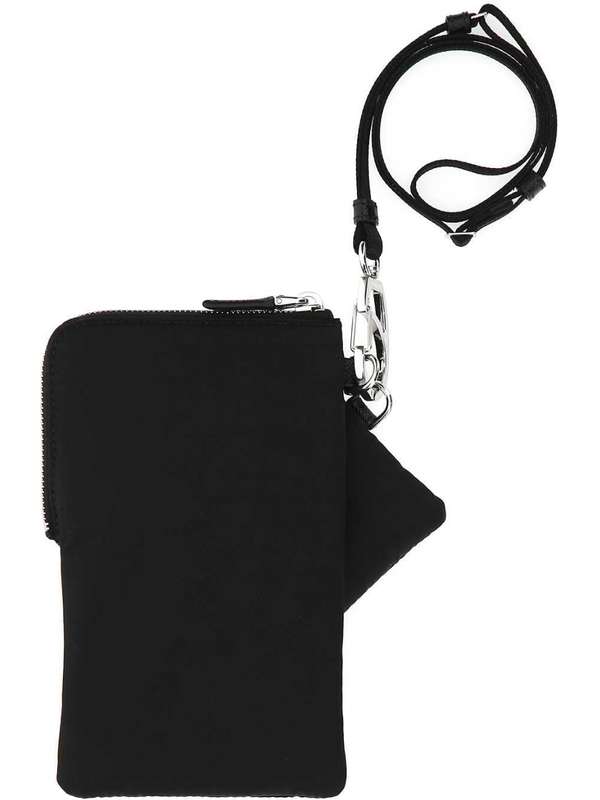 Triangle Logo Nylon Strap Phone Holder Bag