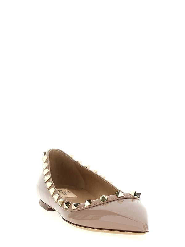 Rockstud
  Leather Flat Shoes