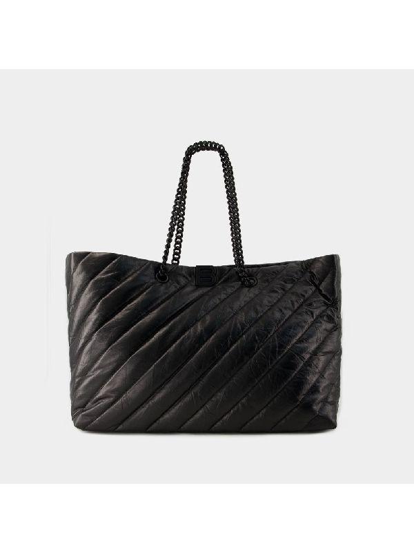 Balenciaga Crush Large Black Tote Bags
