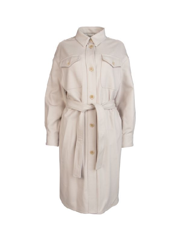 Wool Cashmere Belted Shirt
  Coat