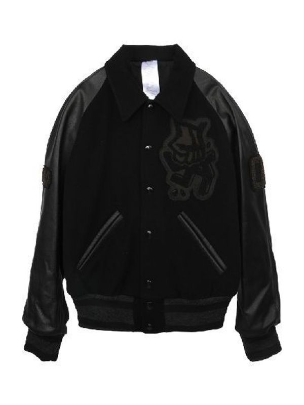 Logo Patch Varsity Bomber Jacket