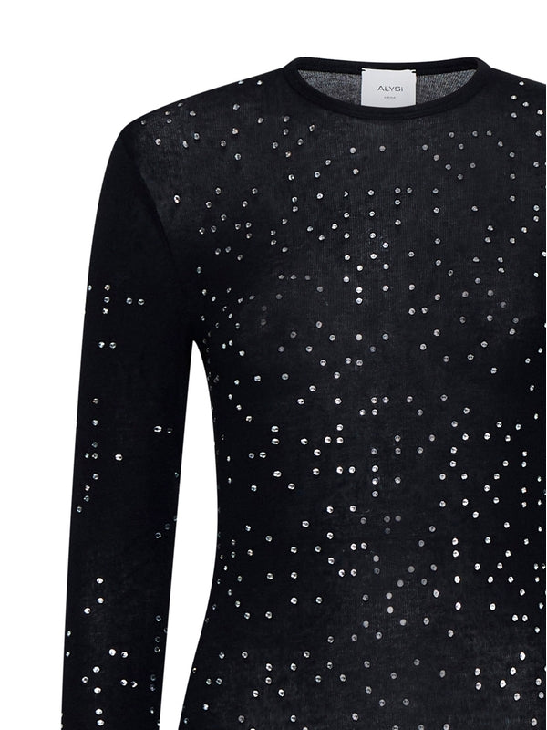 Rhinestone Long Sleeve Top