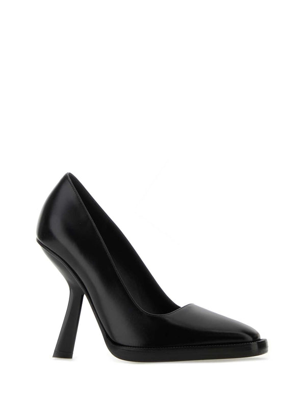 Black Leather Pumps Heels