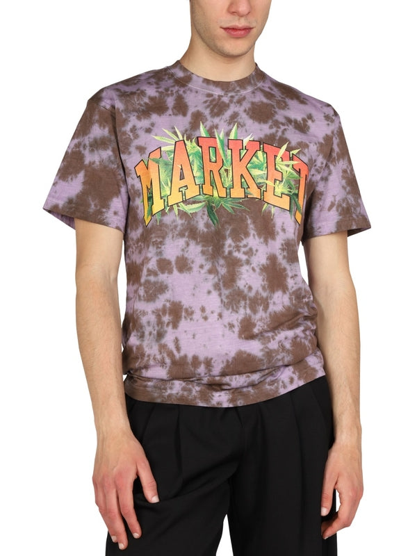 Tie-dye Logo Cotton T-shirt