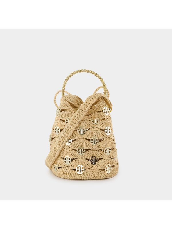 1969 Raffia Bucket Crossbody Bag