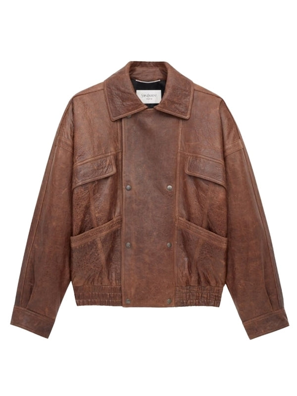 Vintage Leather Brown Jacket