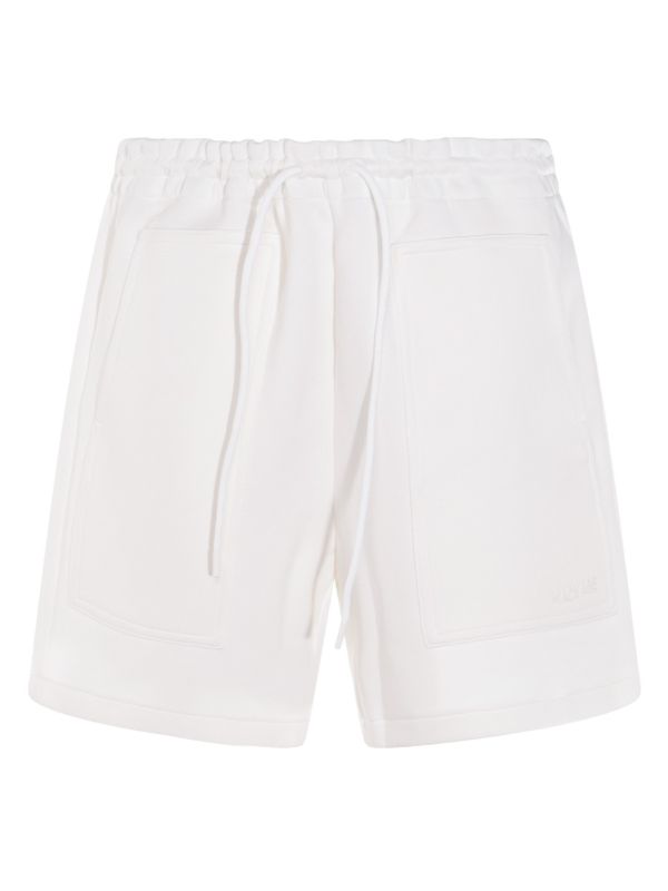 White Cotton Banding Shorts