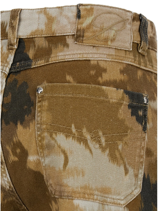 Camouflage Cotton Cargo Denim Pants