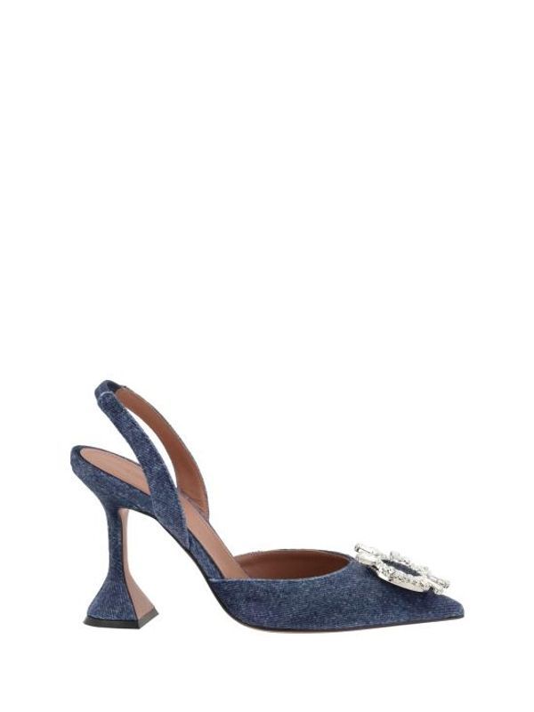 Begum Denim Printing Velvet
  Slingback Heel