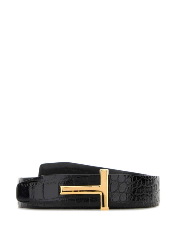 Tom Ford Black Leather Belts