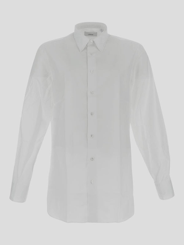 White Cotton Long Sleeve Shirt