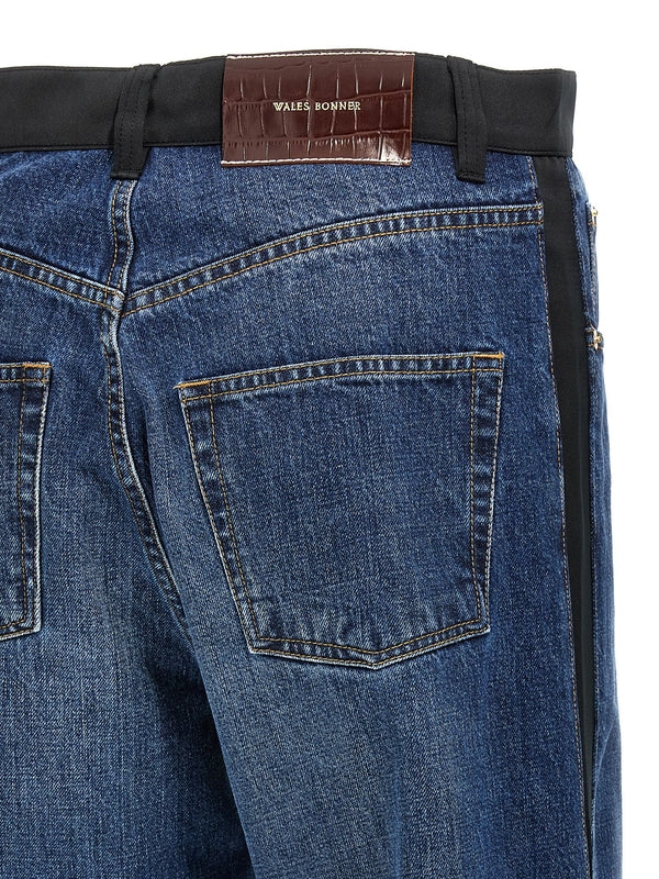 Panel Detail Denim Pants