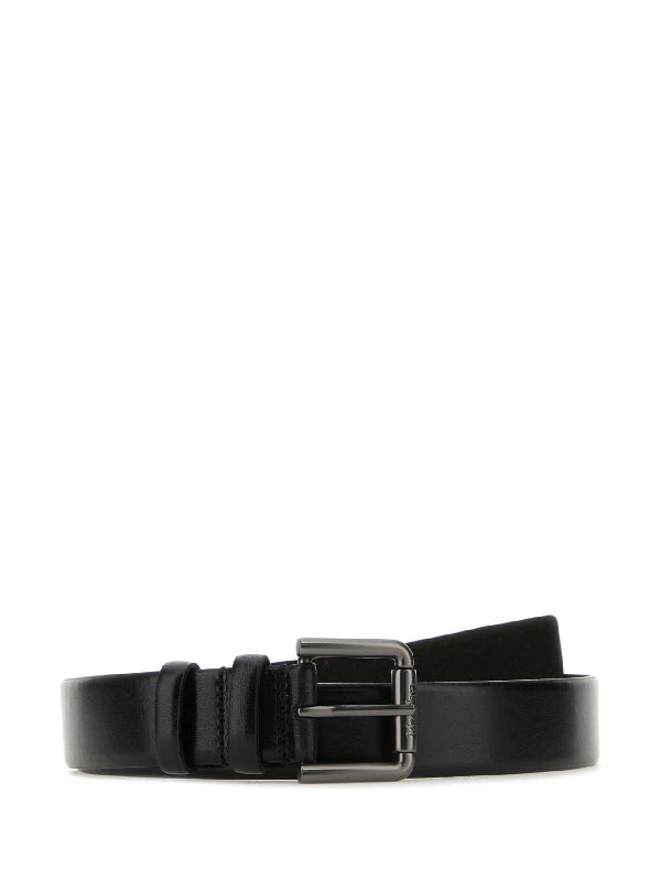 Buckle Black Leather Belt