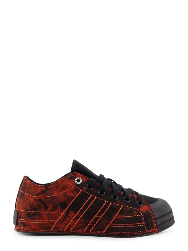 Y-3 Black Red Low Top Sneakers