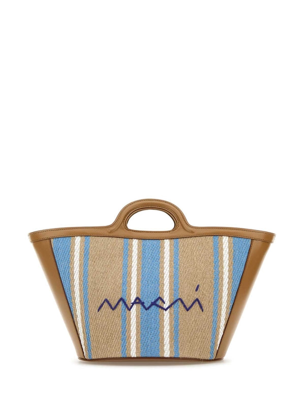 Tropicalia Logo Embroidered Raffia Effect
  Tote Bag