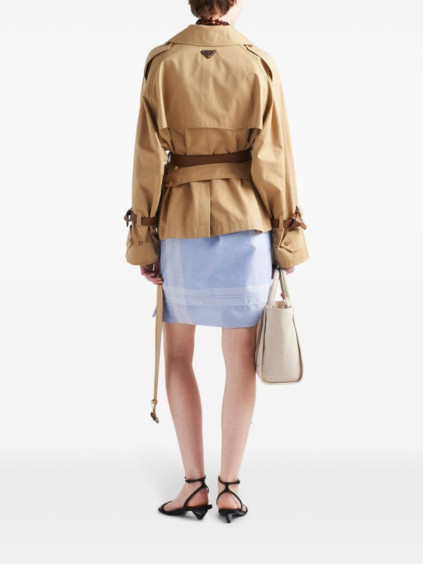 Back Triangle Logo Belt Short
  Trench Coat