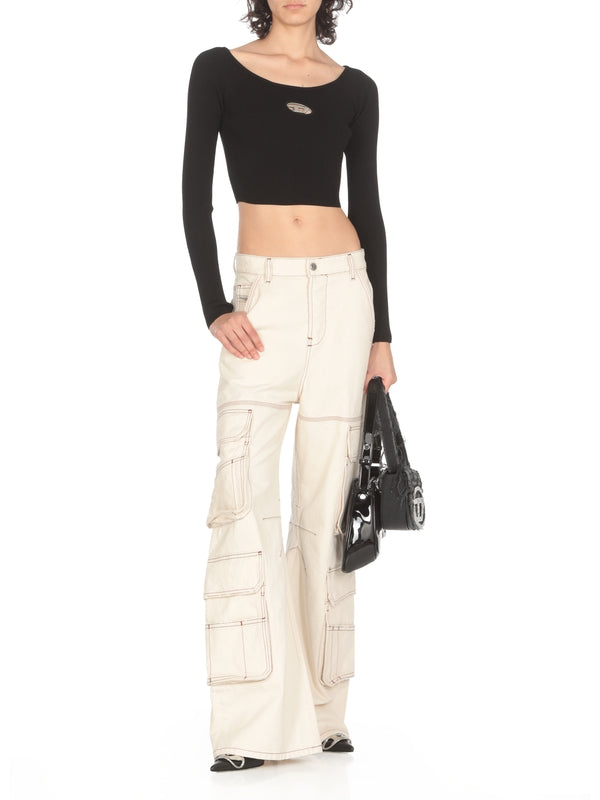 Vera Logo Crop Long Sleeve Top