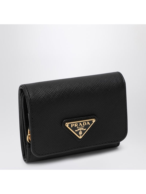 Triangle Logo Small Leather Wallet