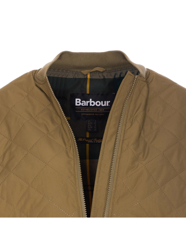 Logo Patch Diamond Quilting Jacket