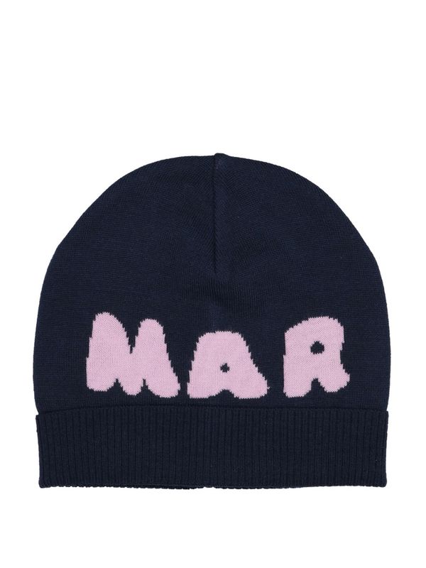 Logo Embroidered Wool Blend Beanie