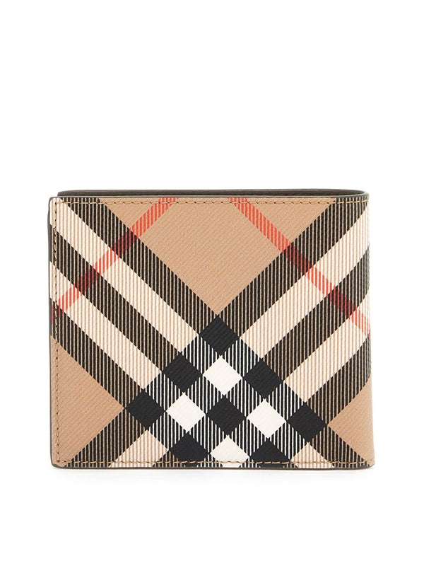 Check Pattern Bi-Fold Wallet