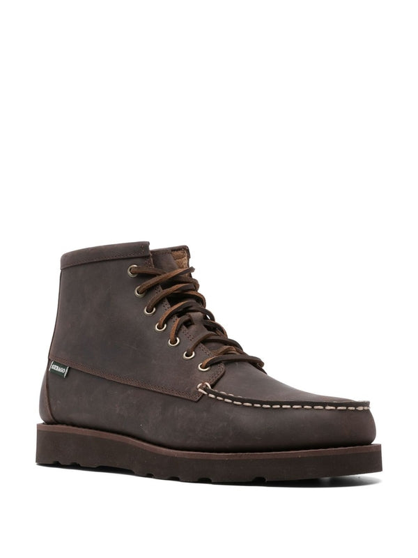 Sebago Brown Lace-Up Boots