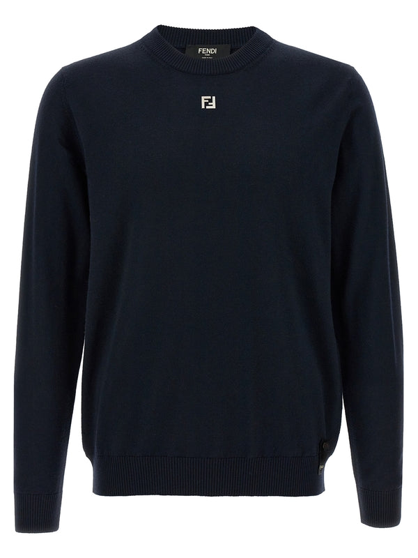 FF Logo Wool Long Sleeve Knit