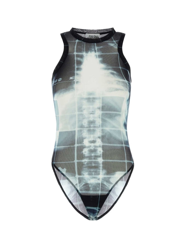 Graphic Printing Nylon Bodysuit