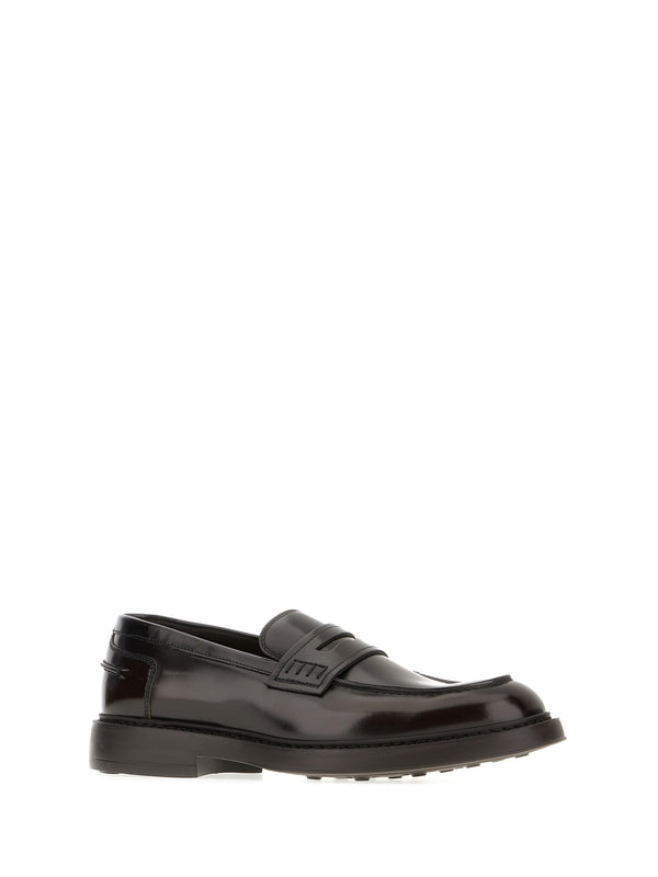 Black Leather Penny Loafers