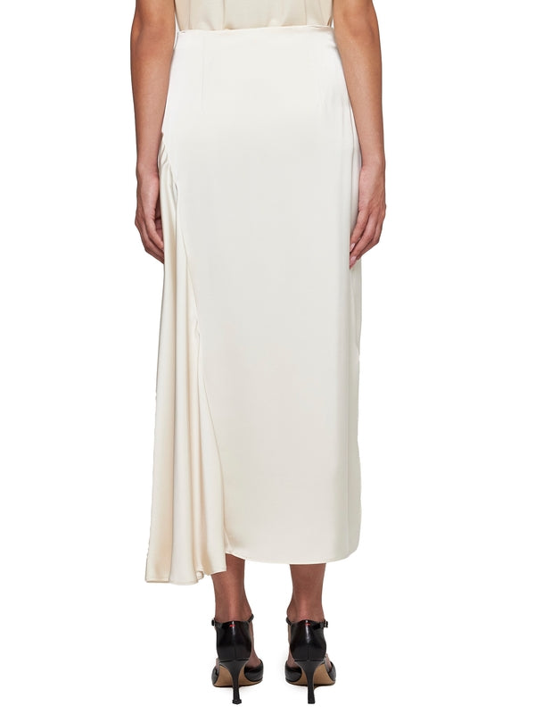 Aia Satin Wrap Long Skirt