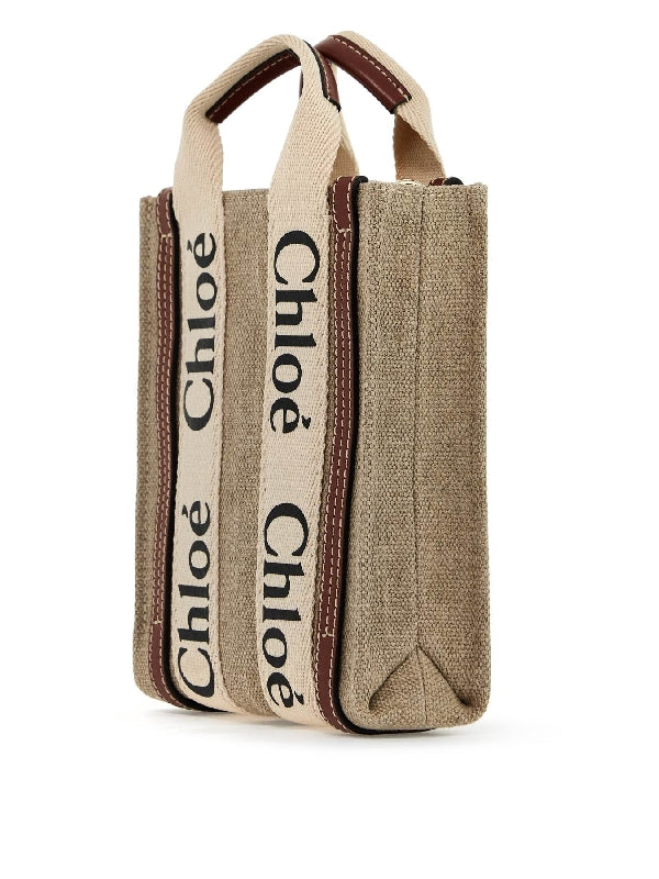 Woody N/s Logo Linen Tote Bag - Jente