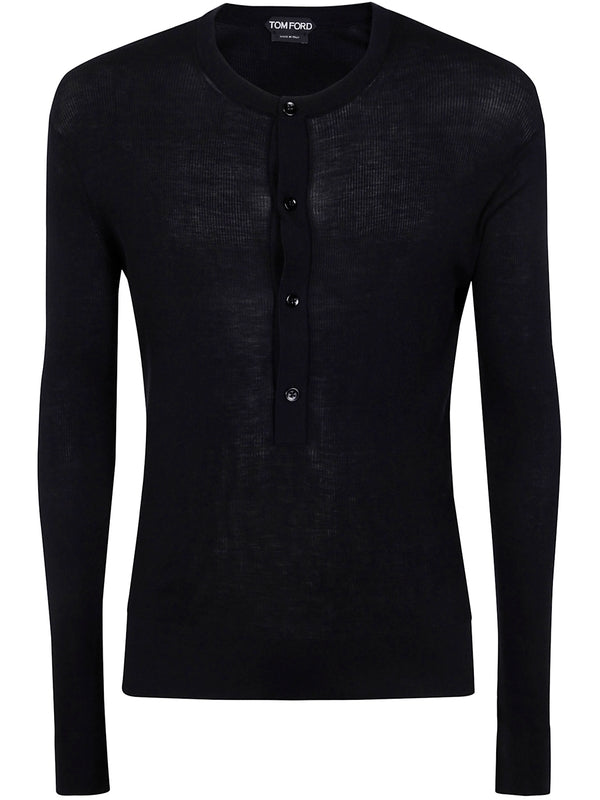 Tom Ford Black Long Sleeve Top