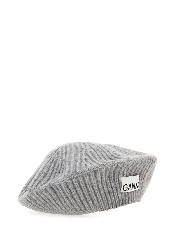 Logo Patch Wool Blend Beret