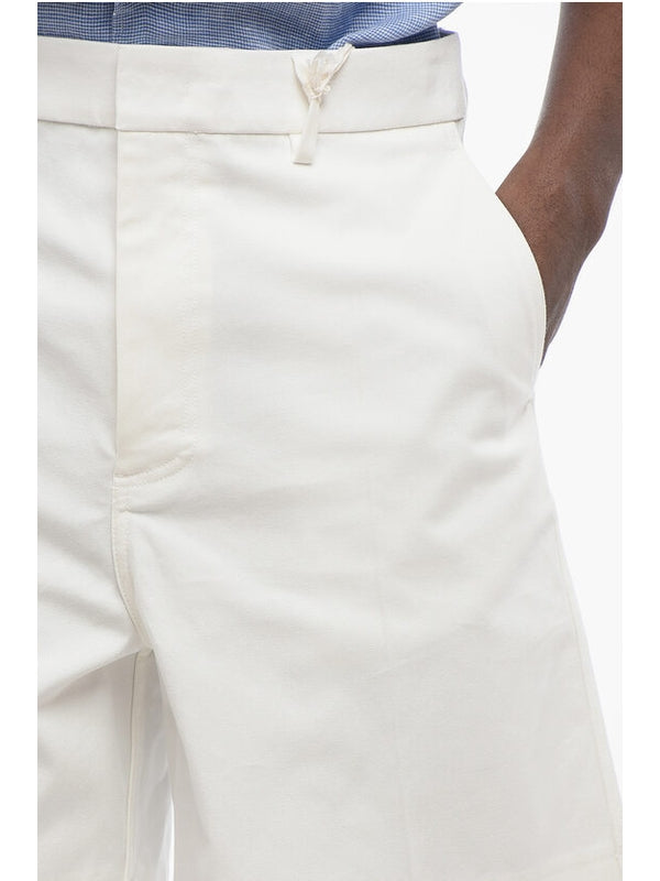 White Cotton Bermuda Shorts