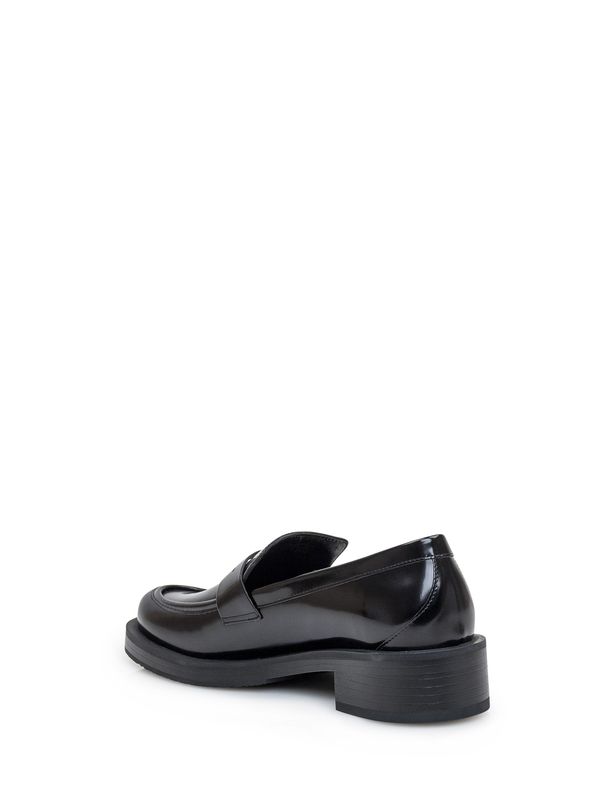 Black Leather Penny Loafers