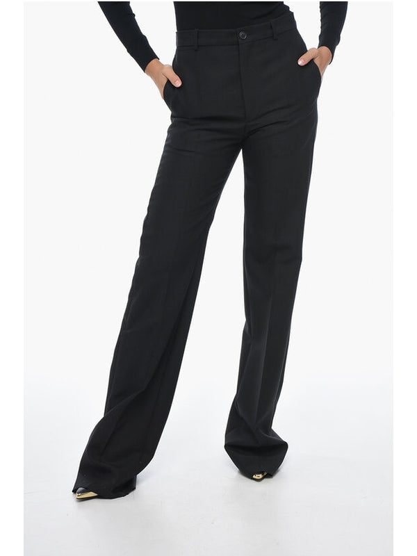 Straight Wool Mohair Pants